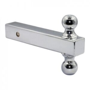 خابور مستقيم 2 رمانة نيكل (هوك سحب خلفي) / Full Nickel Japanese Straight Hitch Receiver with 2 Tow Balls