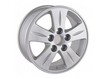 جنط ليد عريض مقاس15ستة أذرع فضي كلاسيكي الجودة 15Inch Silver 6-Spoke Custom Alloy Wheel Rim Premium