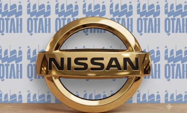 شعار نيسان ذهبي فخم حجم صغير مع لاصق خلفي للسيارات