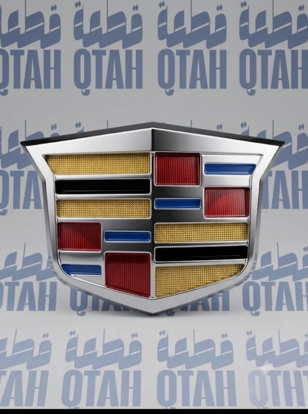 علامة شعار كاديلاك إسكاليد درع وإكليل لاصق مع كرت - Cadillac Escalade Crest & Wreath Adhesive Emblem Badge