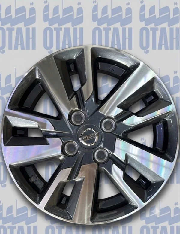 جنط نيسان صني 2024 مقاس 14 مكحل (حبة واحدة)En: Single Nissan Sunny 2024 14-Inch Machined Wheel Rim (1 Pc)