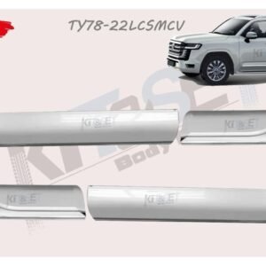 طقم خطوط أزياج أبواب جانبية نيكل كروم لاندكروزر جكسار LC300 (2022-2026) 4 قطع