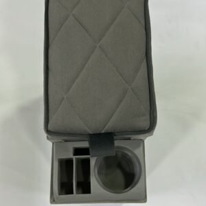 تكاية وسطية سيارات سيدان شامواه رمادي مع منظم أكواب وفلوس Universal Sedan Gray Suede Console Box
