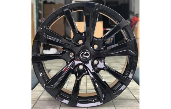 طقم 4 جنوط جيب لكزس بلاك إيدشن أسود لامع مقاس 21 إنش 5 مسمار (صيني درجة أولى)Set of 4 Lexus LX Black Edition