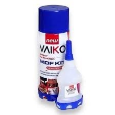 طقم لاصق فايكو السريع (غراء سيانوأكريليت + بخاخ منشط)VAIKO Fast Adhesive Glue & Spray Activator Kit (MDF Kit)